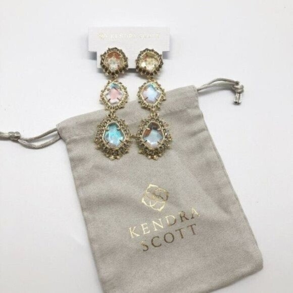 KENDRA SCOTT Aria 14K Gold Plated Clip-On Earrings - Picture 1 of 7